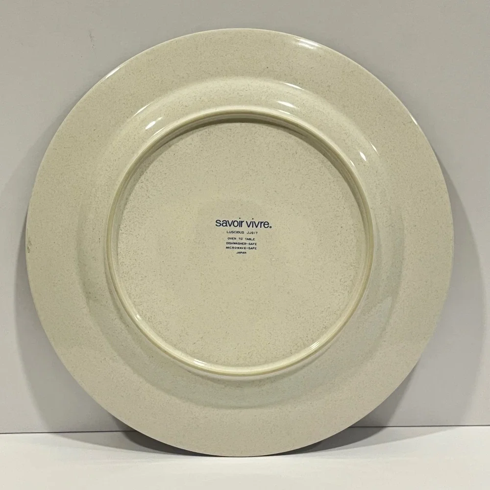 Savoir Vivre Luscious JJ017 Dinner Plate Fruit Stoneware Japan Set of 2